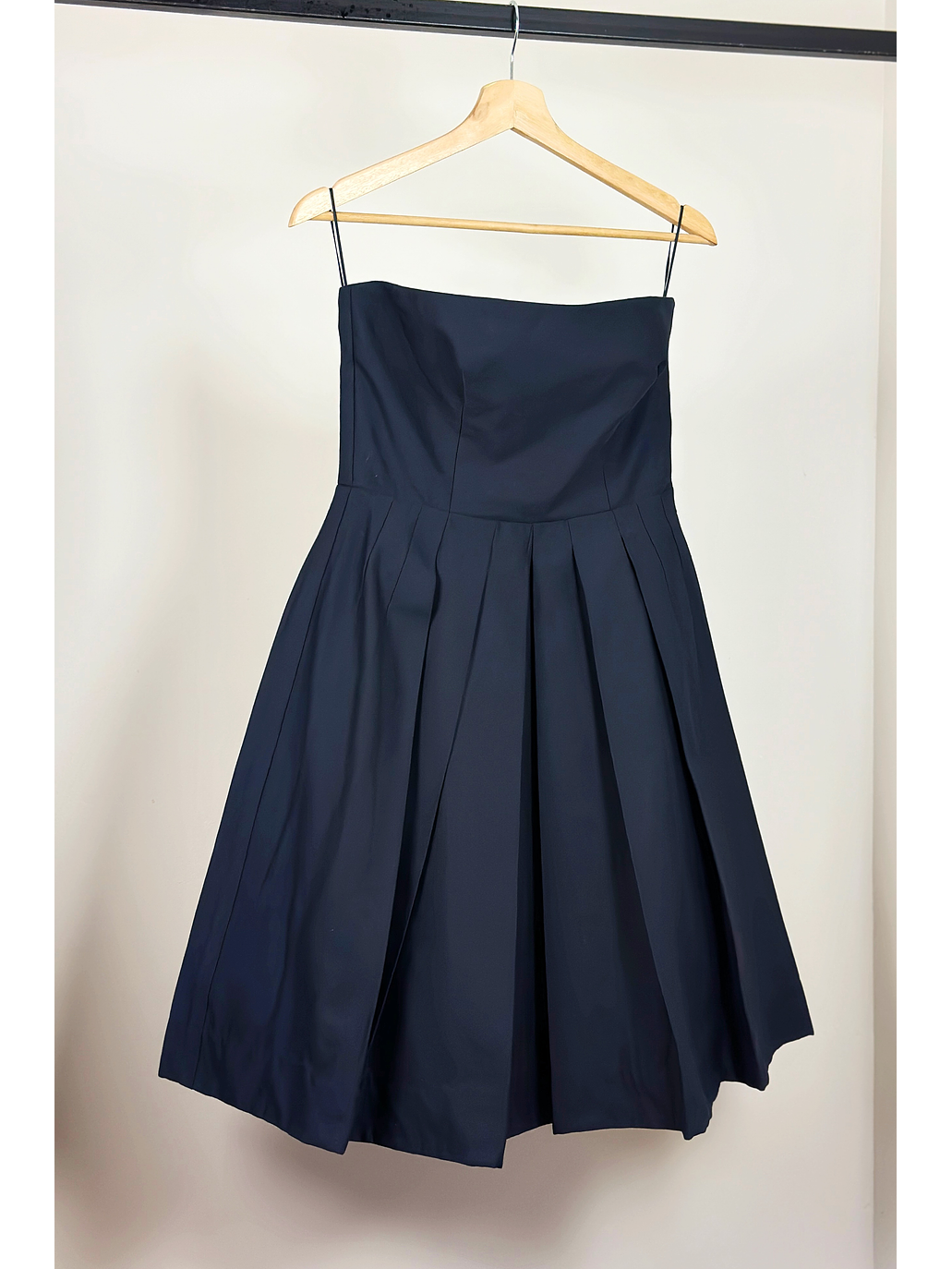 Vestido azul marino strapless 5