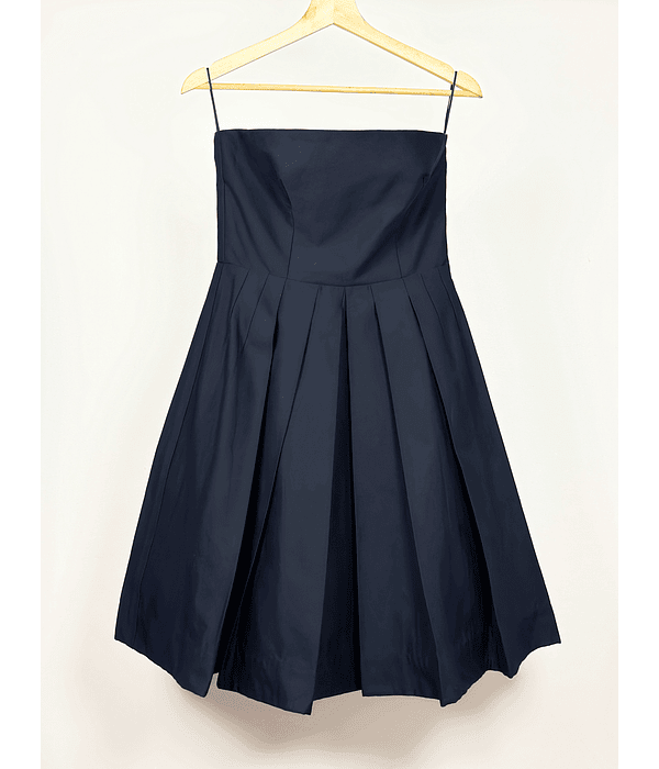 Vestido azul marino strapless