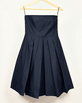 Vestido azul marino strapless