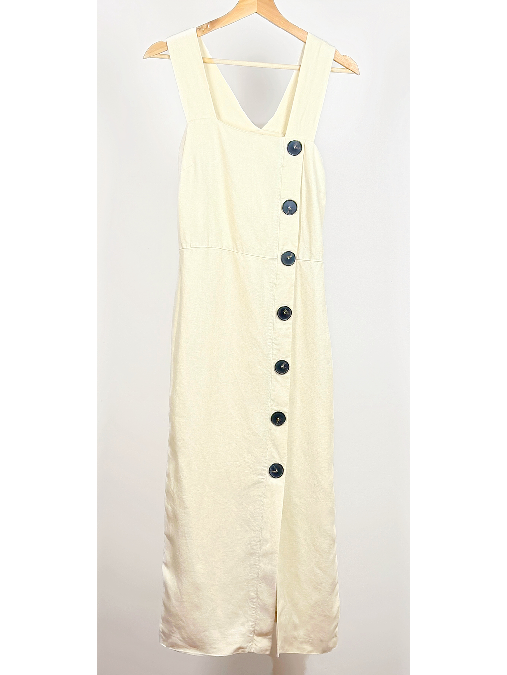 Vestido de lino crema 2