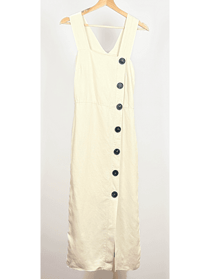 Vestido de lino crema