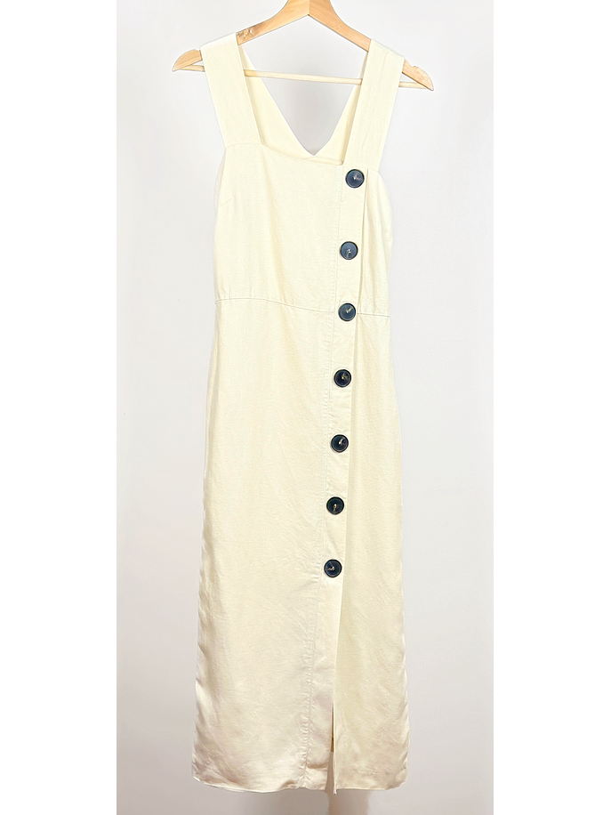 Vestido de lino crema 2