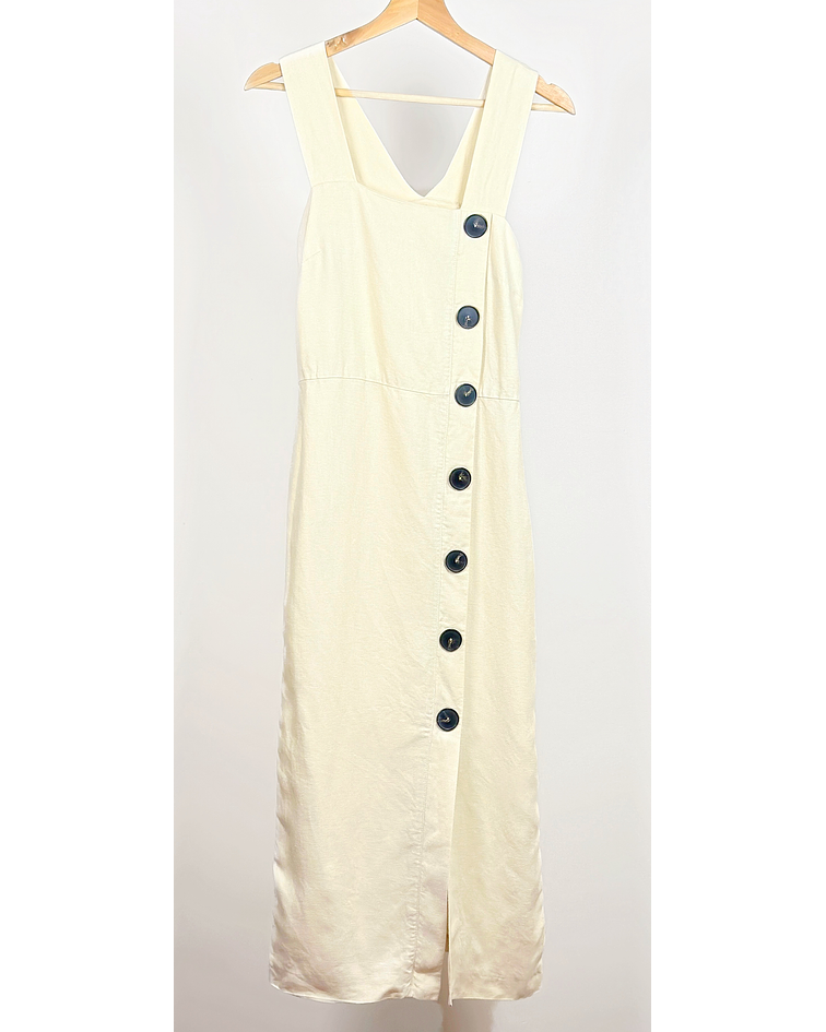 Vestido de lino crema