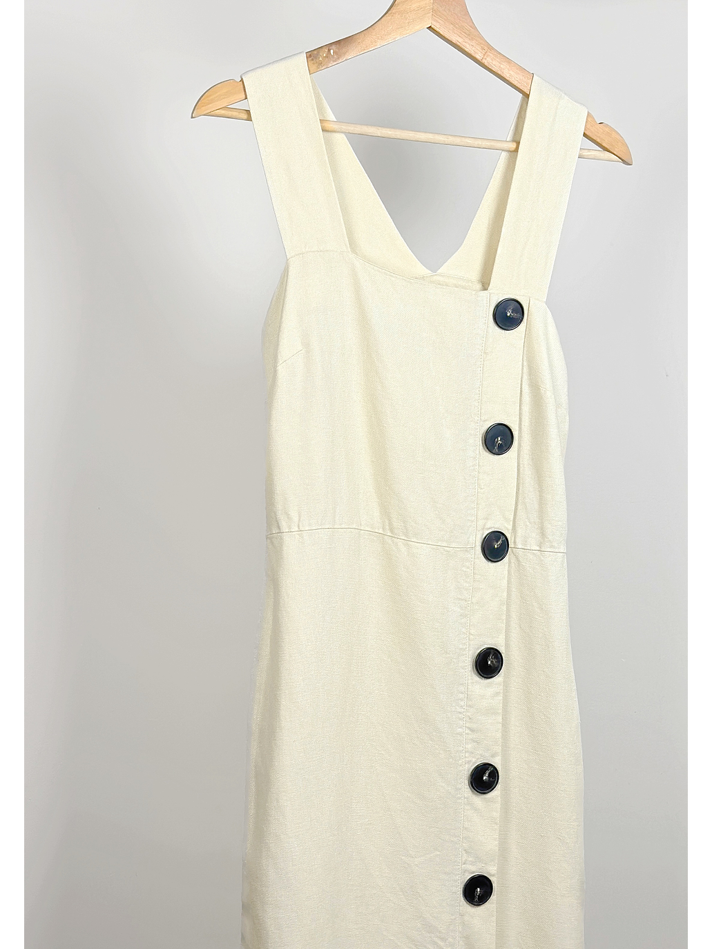 Vestido de lino crema 1