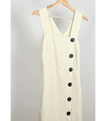 Vestido de lino crema