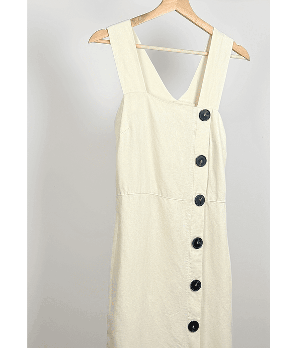 Vestido de lino crema