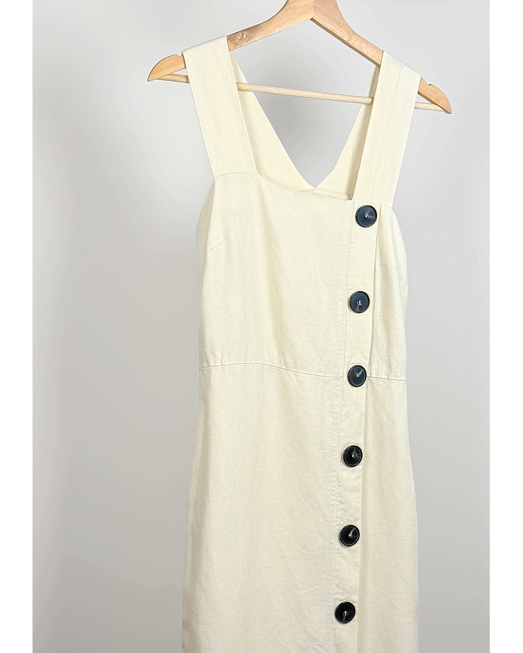 Vestido de lino crema