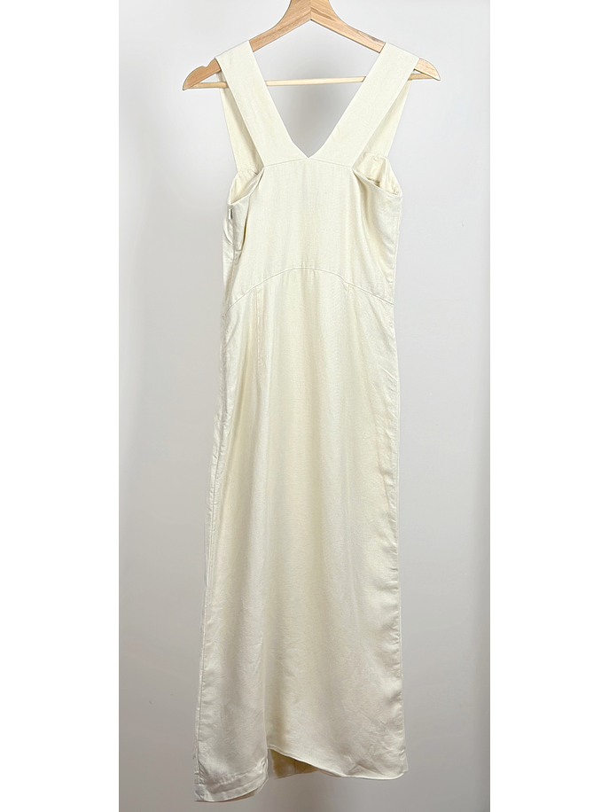 Vestido de lino crema 3