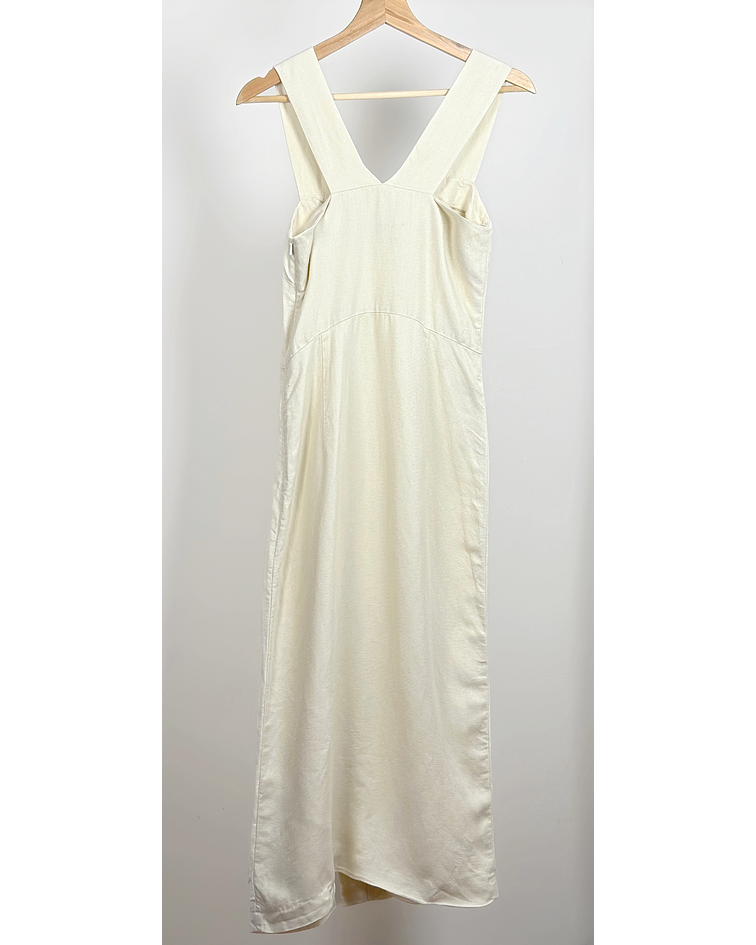Vestido de lino crema