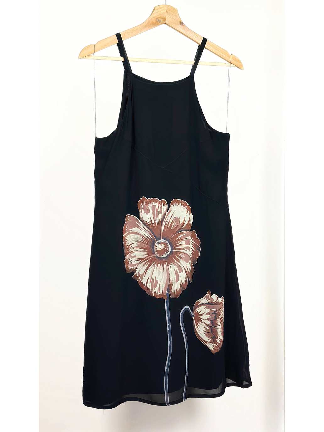 Vestido negro estampado  1