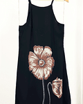 Vestido negro estampado 