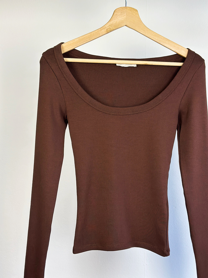 Top café manga larga 2