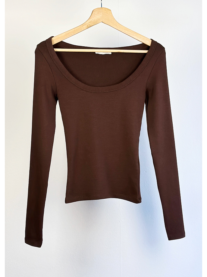 Top café manga larga 1