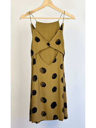 Vestido verde lunares