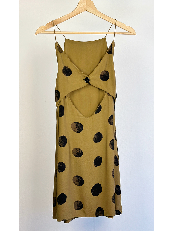 Vestido verde lunares 2