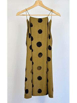 Vestido verde lunares