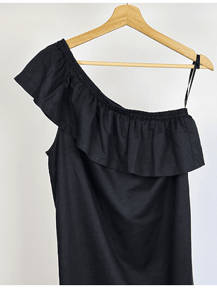 Vestido negro asimétrico 