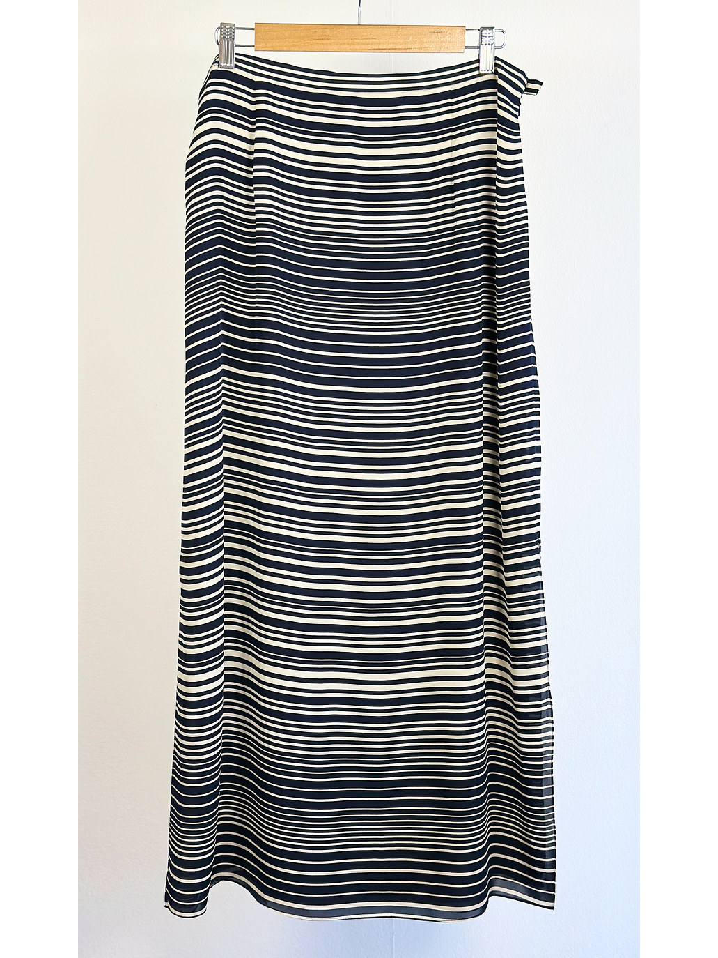 Falda rayada seda  2