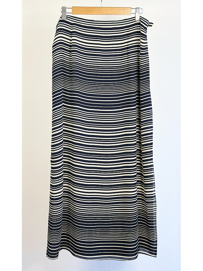 Falda rayada seda  2