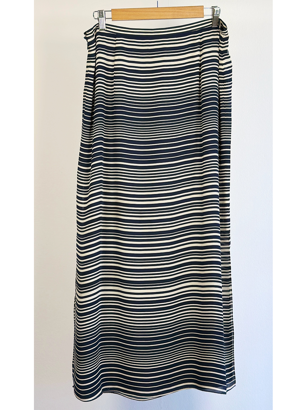 Falda rayada seda  1