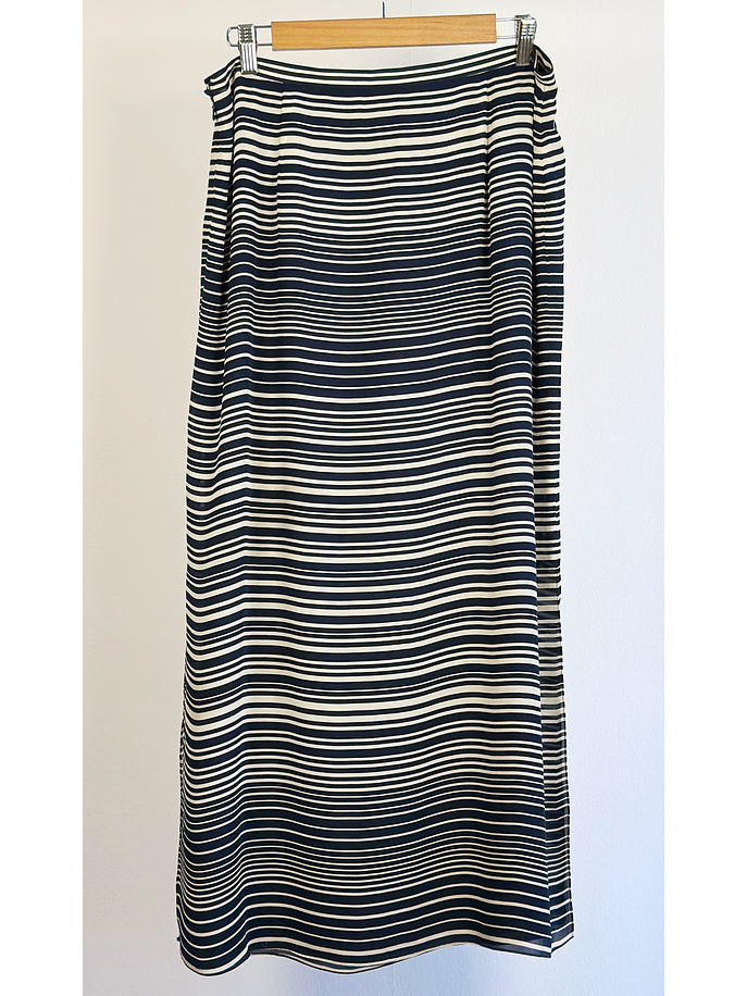 Falda rayada seda  1