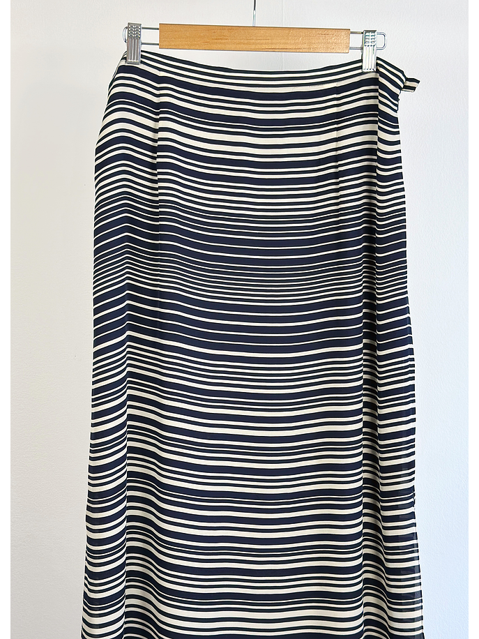 Falda rayada seda  3