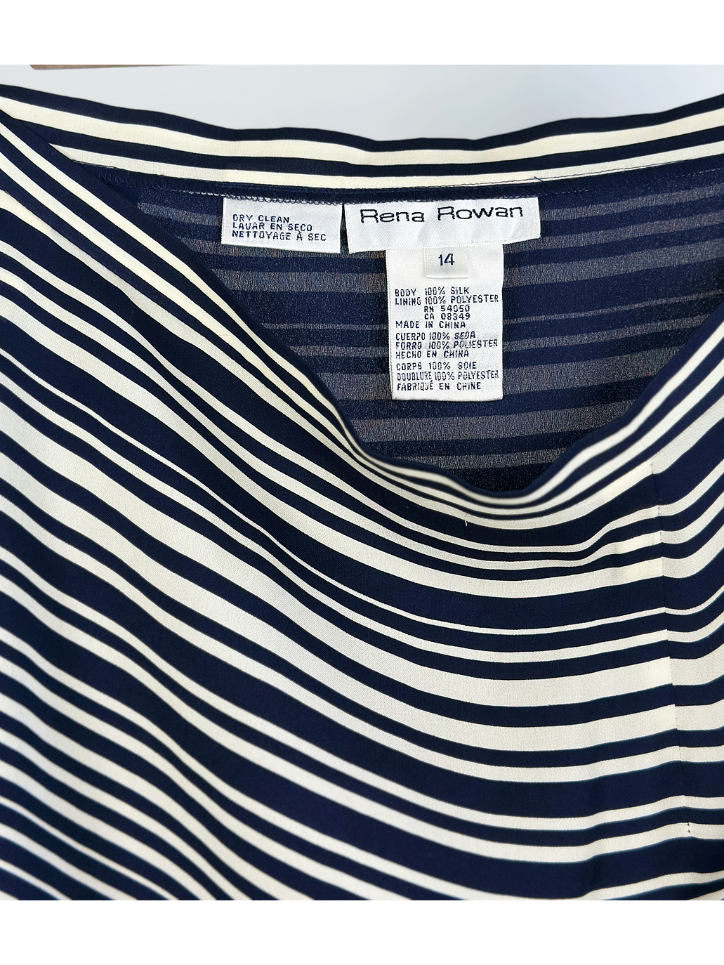 Falda rayada seda  4