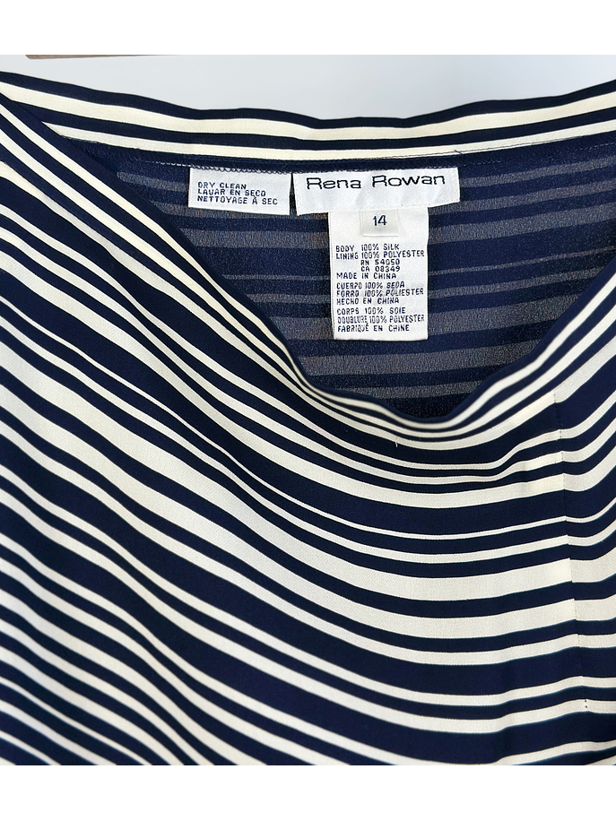 Falda rayada seda  4