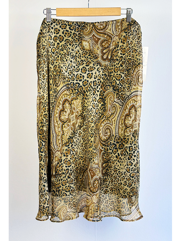 Falda seda animal print  1