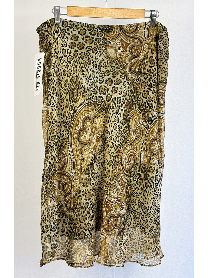 Falda seda animal print  2