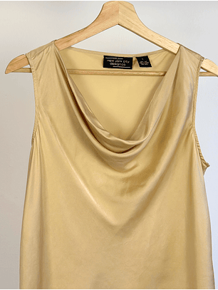 Top dorado seda 
