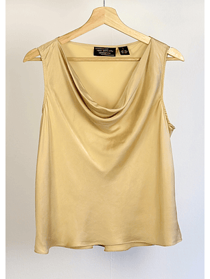 Top dorado seda 
