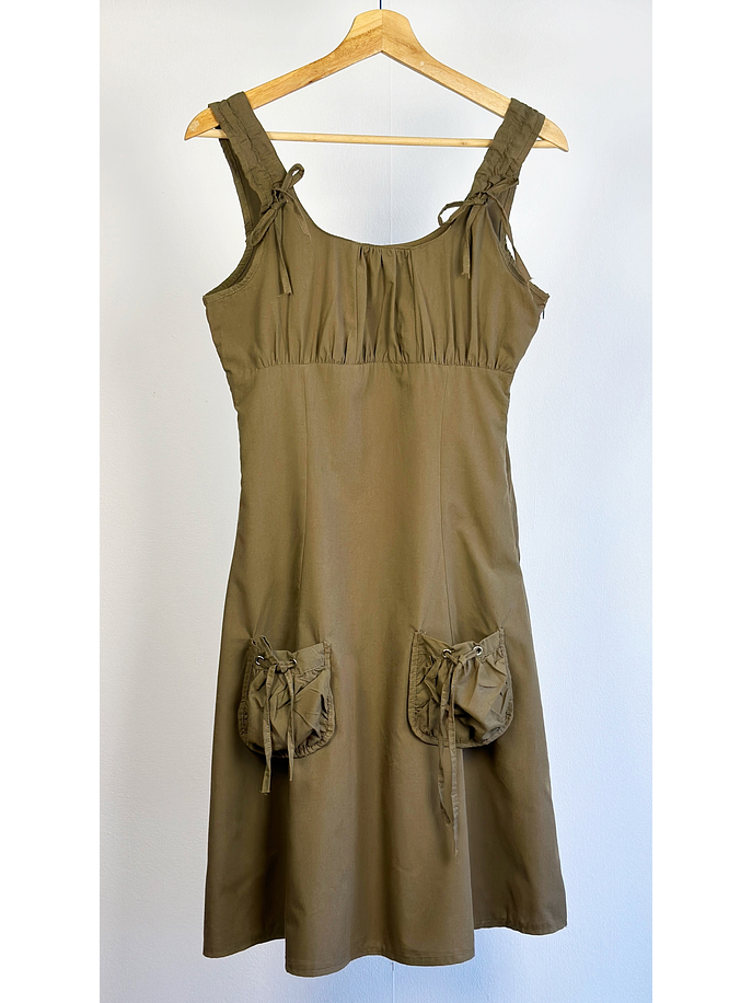 Vestido verde militar  1