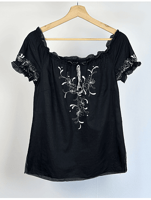 blusa algodón bordada 