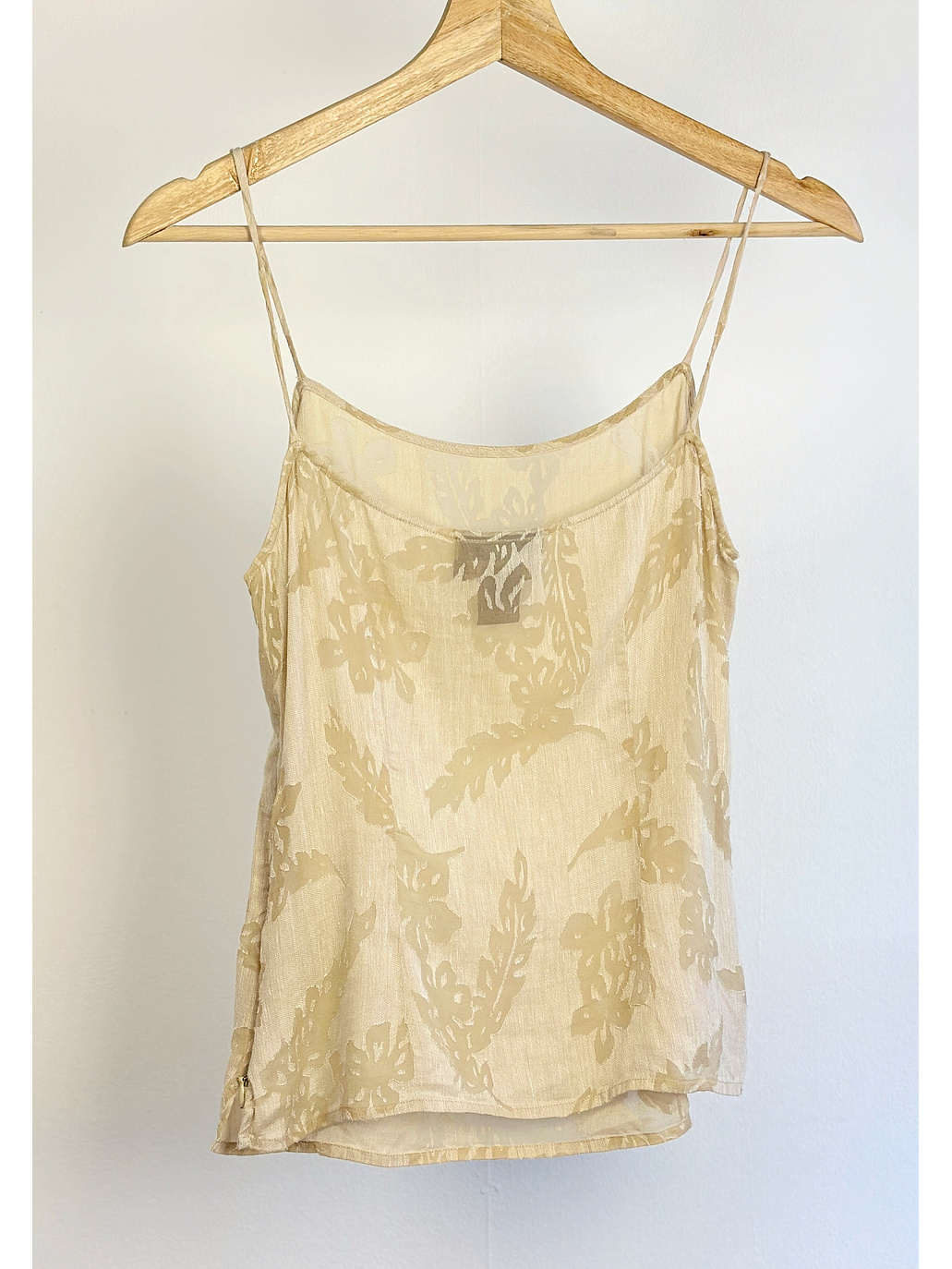 Top beige lino y seda  3