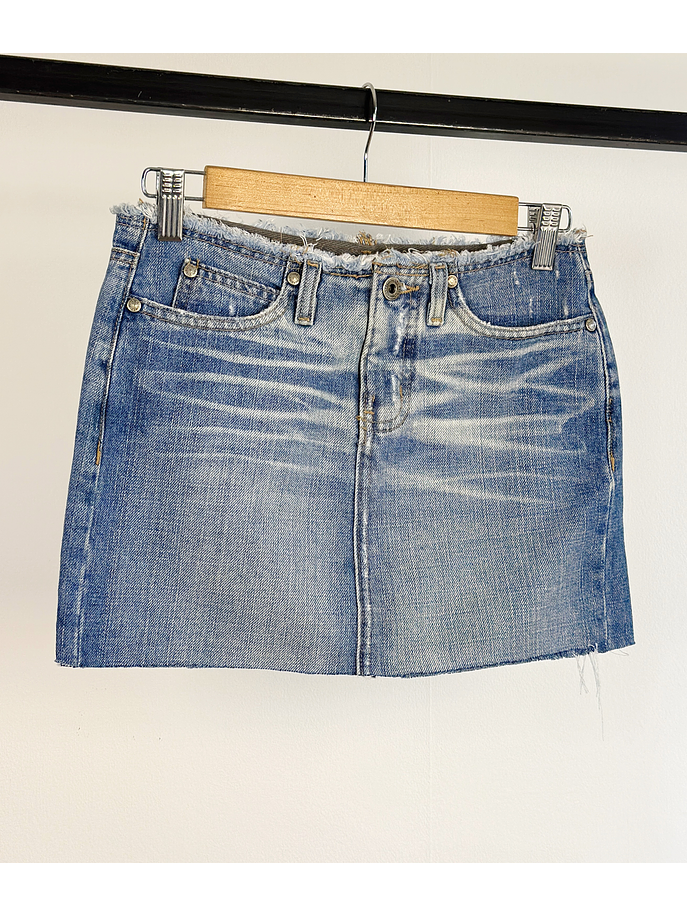 Falda mini de mezclilla celeste  1