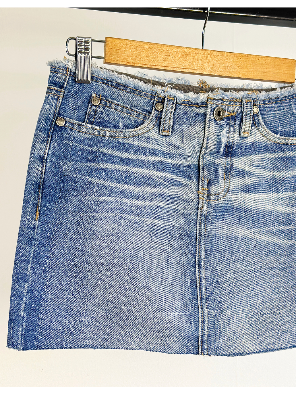 Falda mini de mezclilla celeste  2