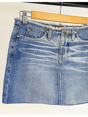 Falda mini de mezclilla celeste 