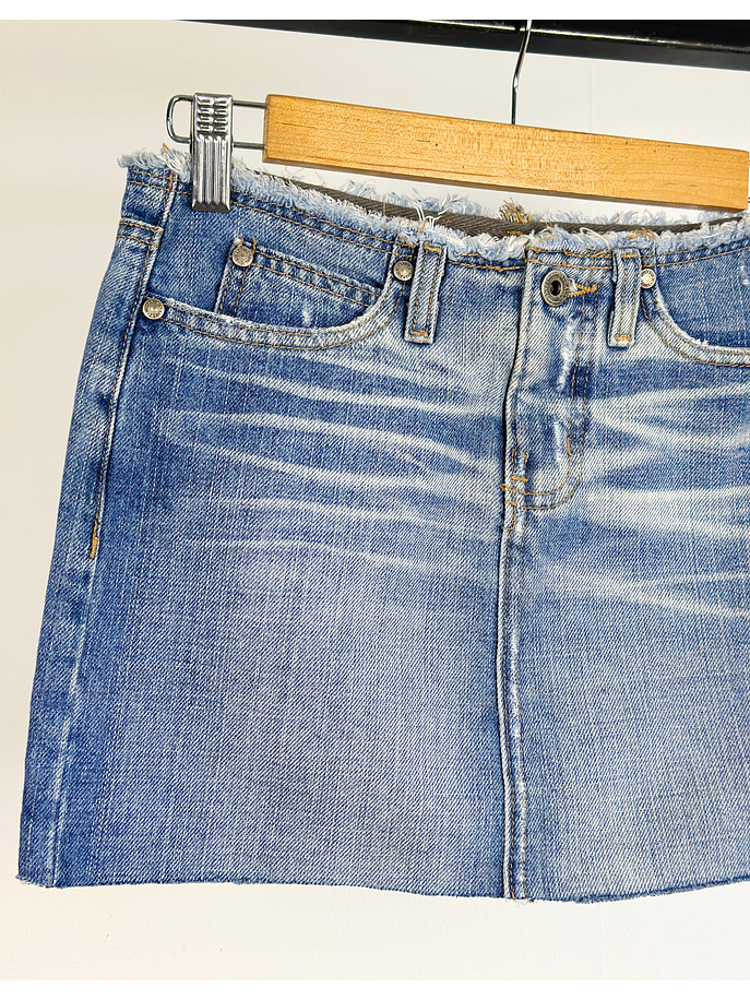 Falda mini de mezclilla celeste  2
