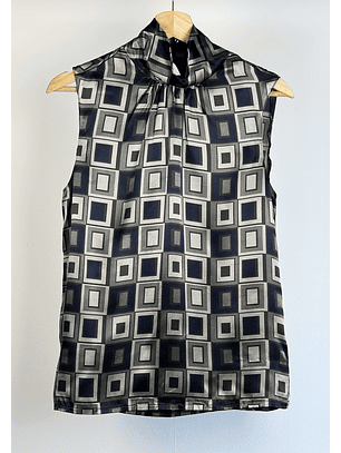 Top vintage con cuello