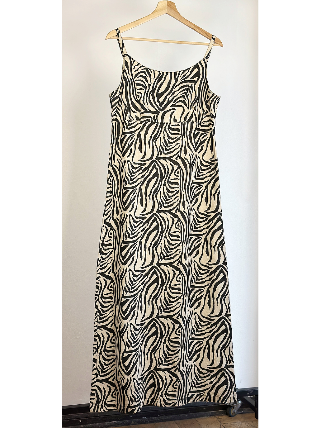 Vestido de lino animal print vintage 1