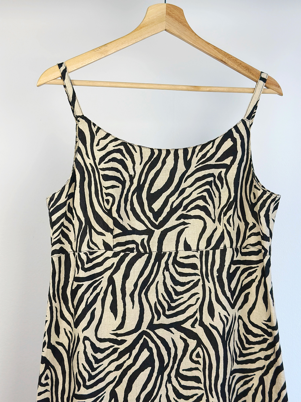 Vestido de lino animal print vintage 2