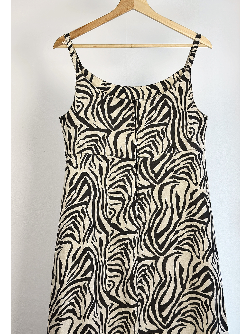 Vestido de lino animal print vintage 5