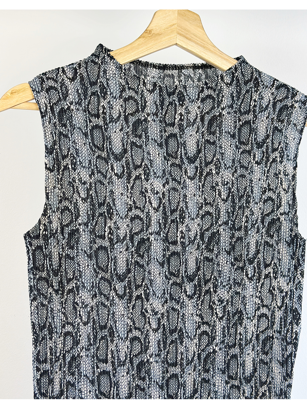 Top plisado animal print vintage 2