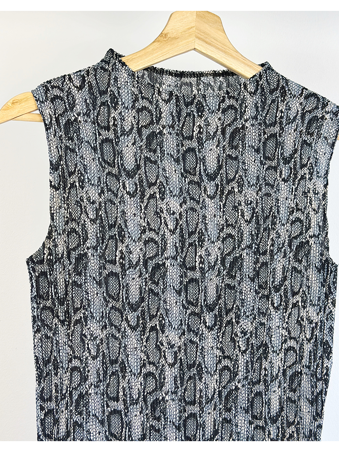 Top plisado animal print vintage 2