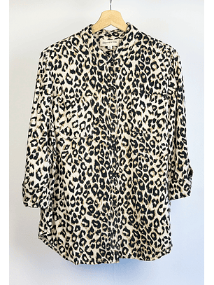 Camisa de lino animal print