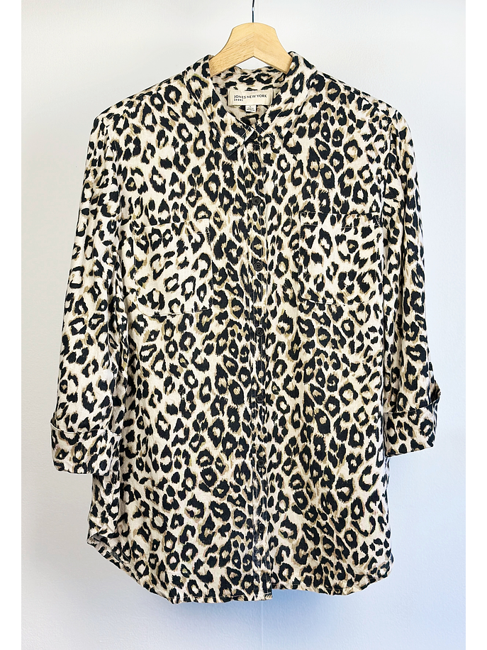 Camisa de lino animal print 1
