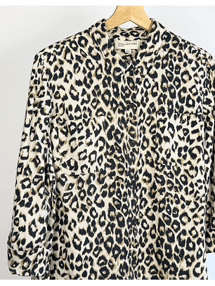 Camisa de lino animal print
