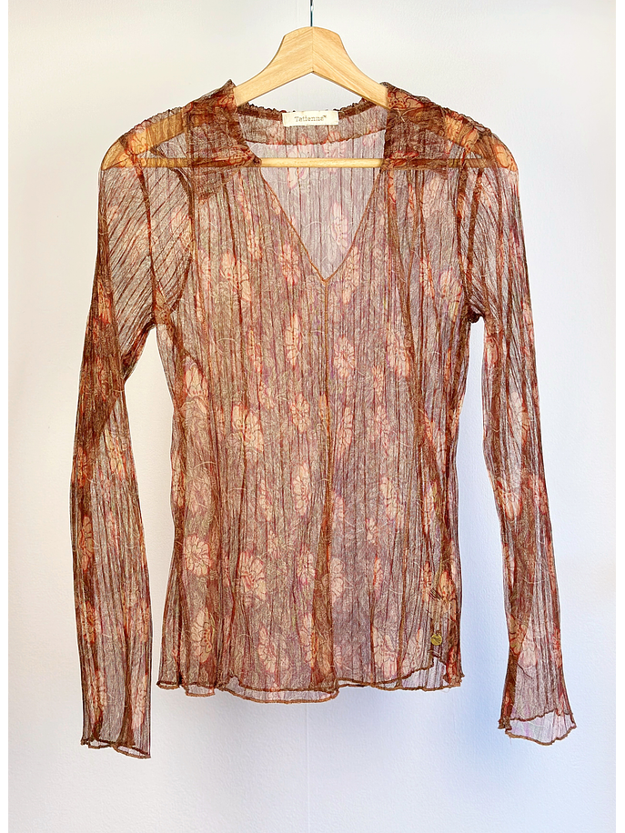 Blusa de malla floreada 1