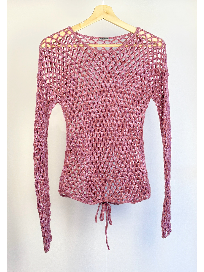 Top rosado tejido  1